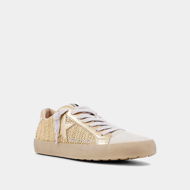 Gold Woven Sneakers