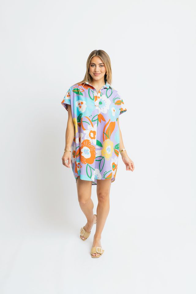 August Bloom Shirt Dress