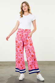 Flower Print Wide Leg Pant