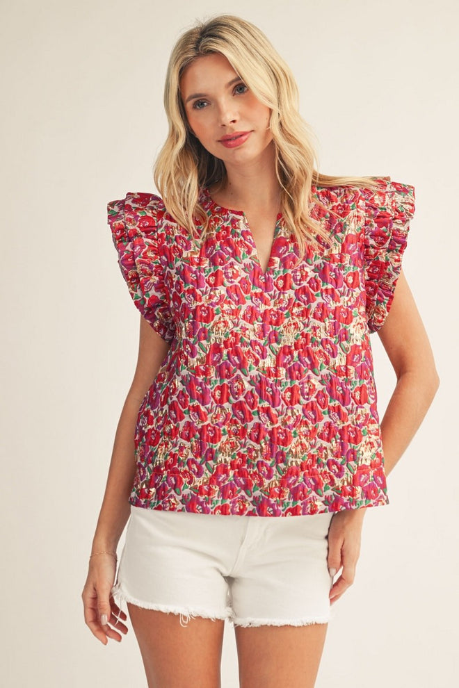 Berry Mix Textured Top