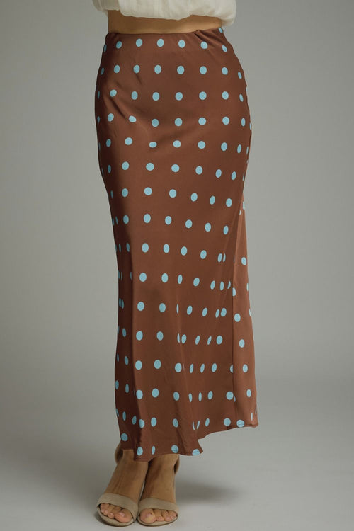 Satin Polka Dot Skirt