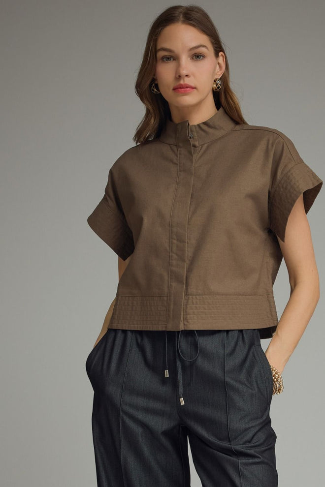 The Calyx Stand Collar Top