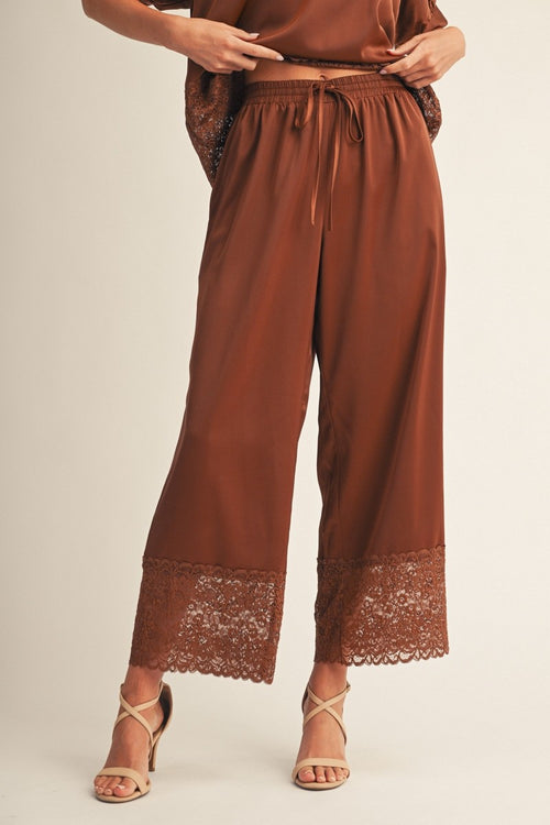 Haley Lace Satin Pants
