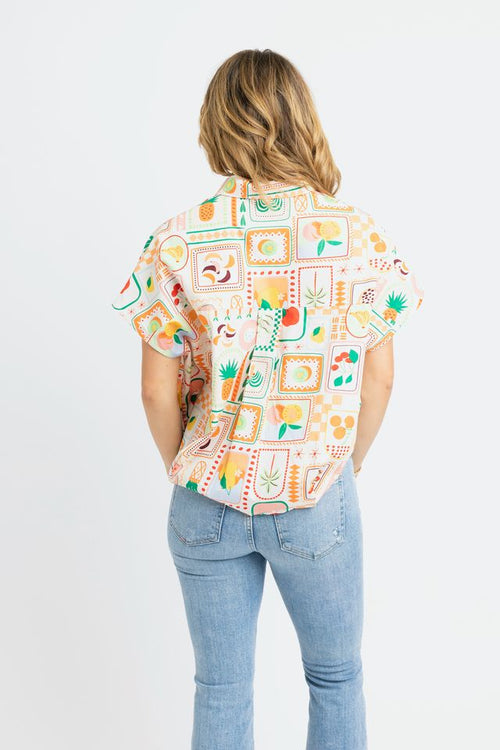 Fruit Basket V Neck Top