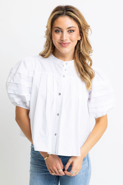 Solid Pleat Top